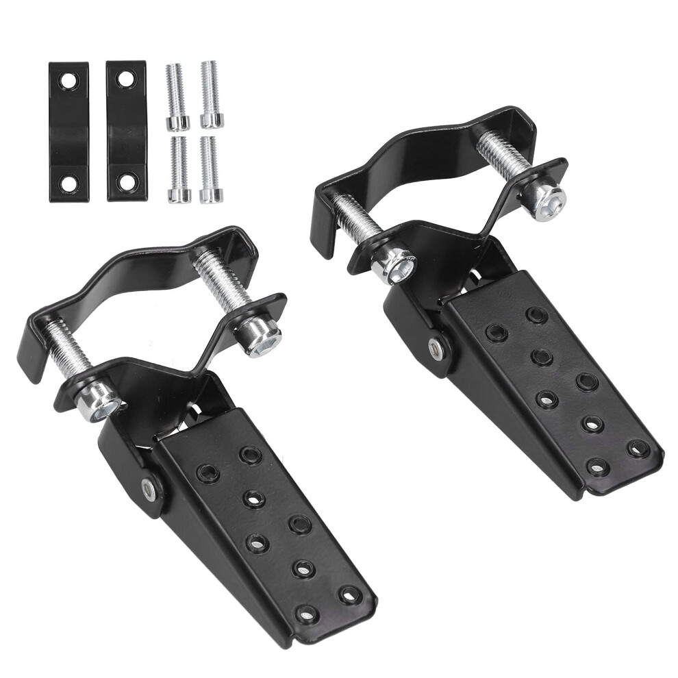Universal Foldable Motorcycle Foot Pegs, Adjustable Steel Footrests For Retro Bikes Scooter Atv 9455672924900