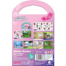 Paper Projects 01.70.29.016 Gabby's Dollhouse Activity Set | Includes 6 Scenes and Around 50 Stickers, 23.5cm x 15cm, Pink