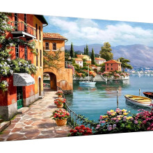 YALKIN Paint by Numbers for Adults, Landscape Painting by Number Kits On Canvas,Without Frame DIY Color Oil Painting Acrylic Paints,Home Wall Decor 1