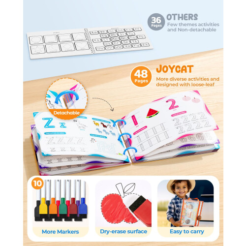 JoyCat Wipe Clean Handwriting Practice Book, 48 Reusable Pages 2