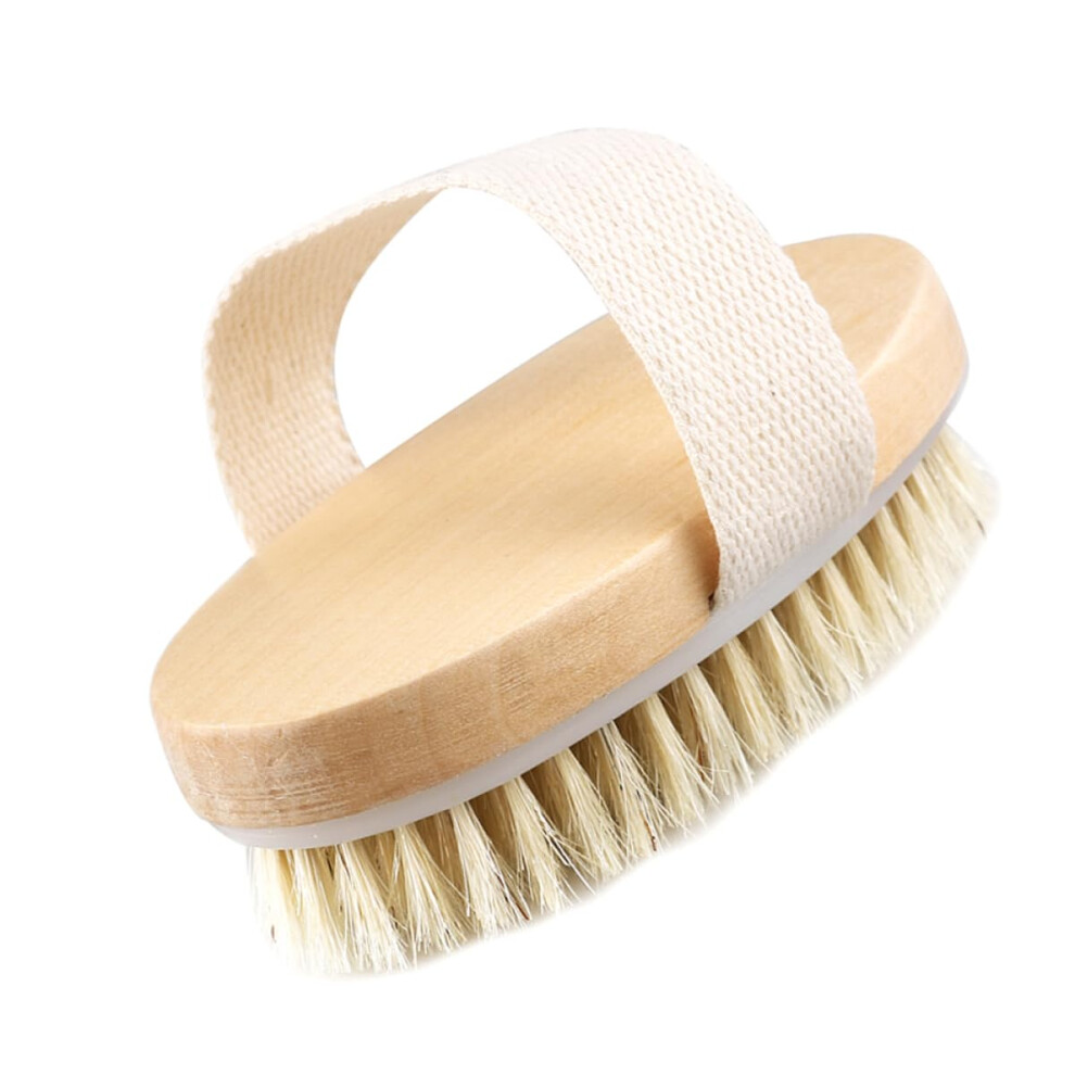 Body Brush Wooden Dry Brushing Brush with Natural Bristles for Exfoliation and Smooth Skin