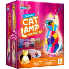 Klever Kits Arts and Crafts for Kids, Paint Your Own Cat Lamp Craft Kits