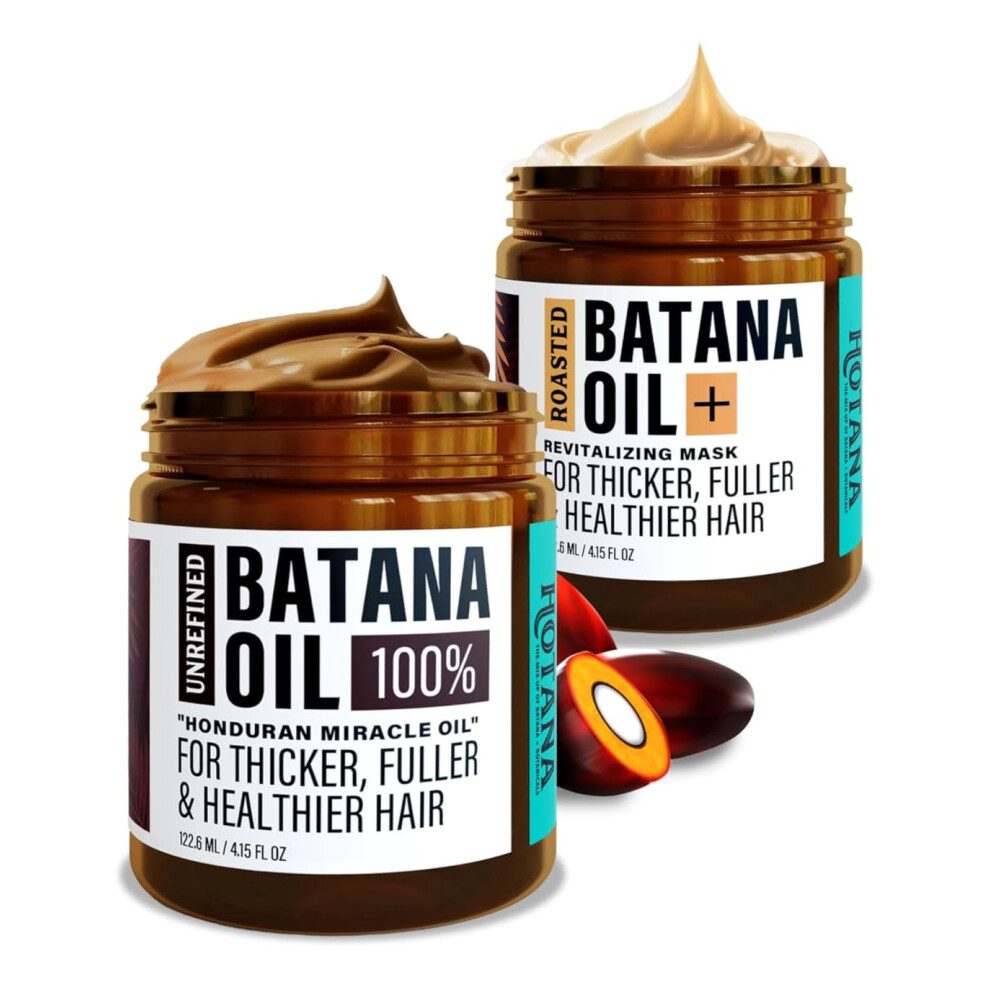 Unrefined Batana Oil for Hair Growth and Strengthening, Nourishes Dry Ends, Adds Natural Shine