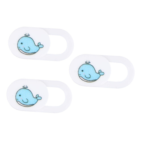 Whale Pattern Webcam Cover Slide 3pcs Cute Privacy Protector for Laptop Tablet Desktop