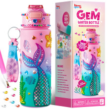 Klever Kits Mermaid Diamond Painting Water Bottle Craft Kits for Kids Ages 6-12, Decorate Your Own Water Bottle