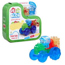 Jelly Blox - Tractor Vehicle Set | Squishy Is More Fun! | Unique Squishy Building System | For Ouch-Free, Open, Imaginative Play | For Boys And Girls