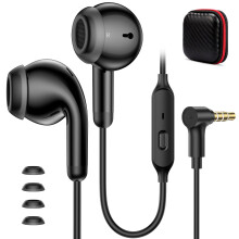 Wired Earbuds with Microphone 3.5mm Jack Noise Cancelling Headphones for Laptop Phone Chromebook Android