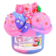 Pink Cloud Slime Kit, Super Soft Texture, Premium Scented Strawberry Bear Slime Kit Toys for Girls and Boys, Idea Birthday Party Favors for 6-12 Year