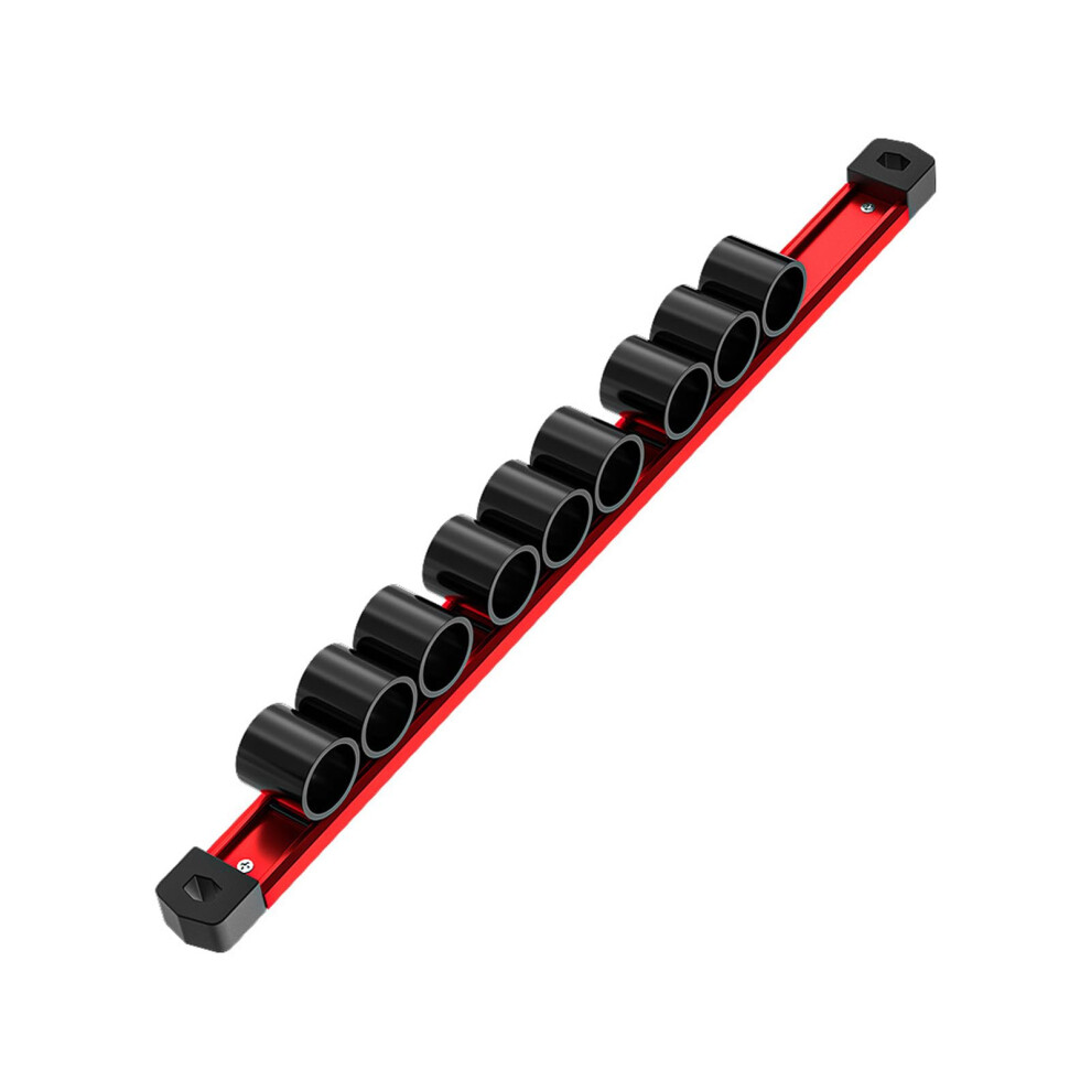 Aluminum Wall Mounted Tool Organizer Rack For Pliers And Screwdrivers With Adjustable Slots 9113335739147