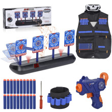 Nerf Target, Electronic Digital Target for Nerf Guns, Funny Gifts for 5-10 Year Old Boys, Outdoor Games, Garden Toys, Thanksgiving Gifts