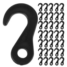 200pcs Plastic S Shape Tent Hooks Windproof Canopy Buckle Set Camping Accessories for Outdoor Use