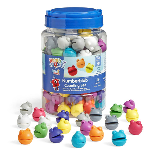 Learning Resources Learning Resources Numberblocks Numberblobs Counting Set, Ages 3+, Maths Counters for Kids, Sorting & Counting Classroom Resource, 120 Colourful Piec