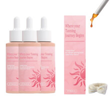 Sunless Tanning Drops Drinkable Supplement for Natural UV Glow and Hydrating Daily Use 3pcs