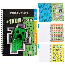 Minecraft Sticker Book for Kids - 28 Sheets, Over 1000 Stickers, Creeper Collector for Scrapbooking, Creative Activity Set, Gamer Gifts for Boys
