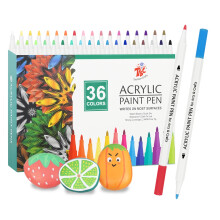 TBC The Best Crafts Acrylic Paint Pen -36 Color waterproof, non-toxic, odorless, suitable for paper, pottery, stones, backpacks, glass, eggs, fabrics