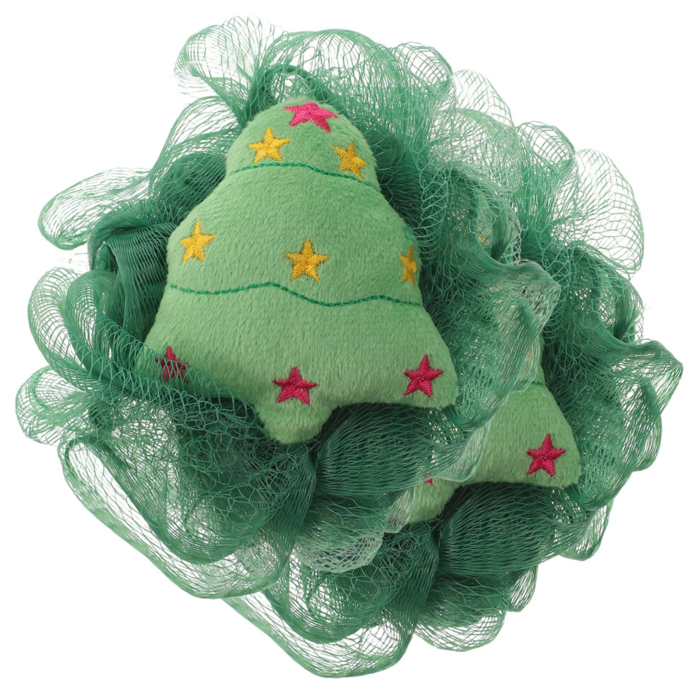 Christmas Bath Sponge Set with Festive Loofah Shower Puff for Gentle Exfoliation and Rich Foam
