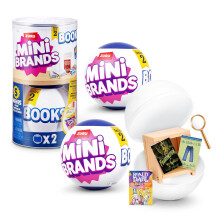 Mini Brands Mini Books Series 2 Capsule by ZURU, Collectible Miniature Book Toy kids 3+ (2 Capsule), White
