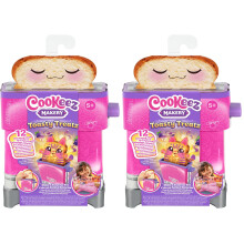 COOKEEZ MAKERY Toasty Treatz Toaster with Scented Plush (Pack of 2)