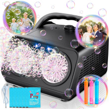 Bubble Machine - Automatic Bubble Maker 22000+ Bubbles Per Minute, Bubble Machine for Kids Outdoor Indoor Parties Birthday, Powered by USB or Batteri