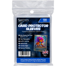 Smith’s Standard Trading Card Sleeves | 100 Pack | Size: 66x91mm | 50 Micron | Ultra-Clear | Compatible with Pokemon TCG, Magic: The Gathering, Yu