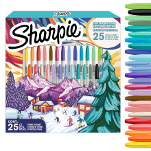 Sharpie Permanent Marker Set | Limited Edition Holiday Colour Assortment | Fine Point | 25 Marker Pens