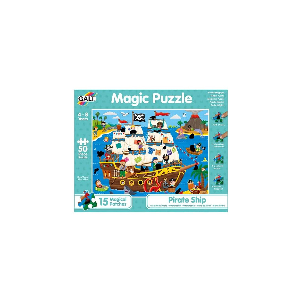 Galt Toys, Magic Puzzle - Pirate Ship, Magic Jigsaw Puzzle, Ages 4 Years Plus