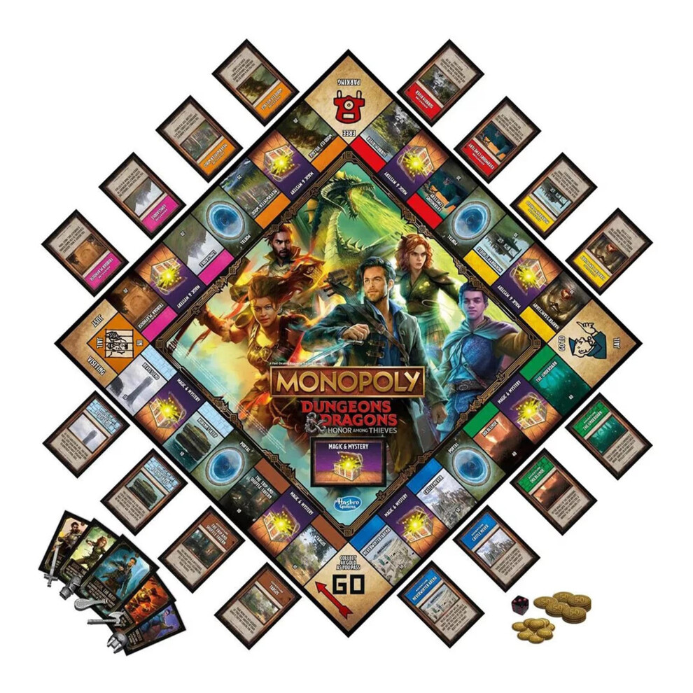 Photos - Board Game Monopoly Dungeons & Dragons: Honor Among Thieves Game, Inspired by the Movie, D&D  for 2-5 Players