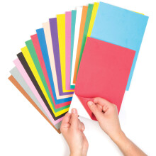 Baker Ross EV4062 Self-adhesive colored foam sheets, 20 assorted colors
