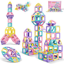 Magnetic Building Blocks Toys for 3 4 5 6 Year Old Girls Boys Gift, Magnetic Tiles for Kids for Toddlers Gift, Toys for 3 year old Girls Boys STEM Le