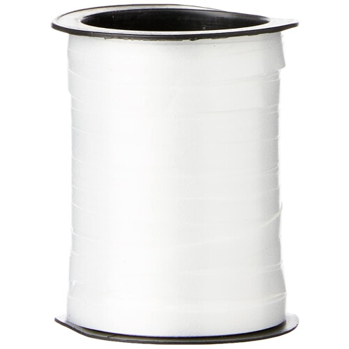 amscan 997339 WHITE BALLOON RIBBON 25m