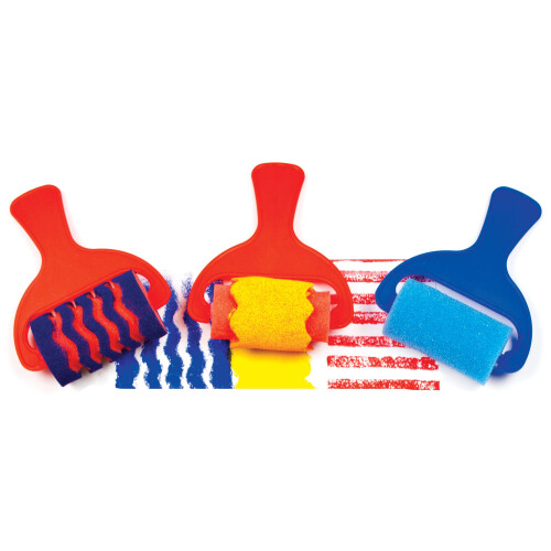 Baker Ross AF731 Sponge Patterned Rollers (Set of 6) 2