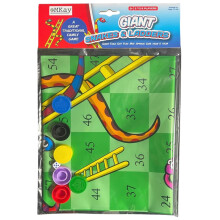 eMKay Giant Snakes and Ladders Fold Out Play Mat Board Traditional Childrens Game (75cm x 75cm Approx Size)