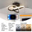 10 Inch Modern Dimmable LED Ceiling Light with Remote, Adjustable Color Temperature Fixture, Black 5