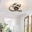 10 Inch Modern Dimmable LED Ceiling Light with Remote, Adjustable Color Temperature Fixture, Black 2