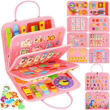 Asten Busy Board Montessori Toys, Busy Books for Toddlers, Sensory Board Quiet Educational Activity Book for Toddlers, Toddler Travel Toys for Plane