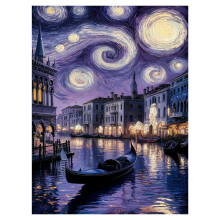 PHANTASYART City View Paint by Numbers for Adults,Painting by Numbers for Adults,City View Adult Paint by Numbers,Venice Paint by Numbers Perfect for