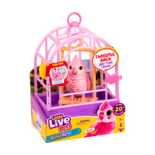 Little Live Pets My Really Real Bird & Cage - Rosie, Interactive, Realistic Pet Bird, 20+ Sounds & Reactions (25cm/9,8in Cage, 10,9cm/4,3in Bird), Re