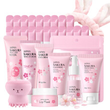 Japanese Skincare Set with Cleanser Mud Mask Headband for Girls Teens Women Deep Hydration Travel Size