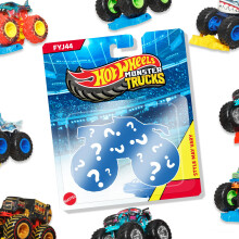 Hot Wheels Monster Trucks Set (Assorted Styles, One Random Set), 1 Toy Truck in 1:64 Scale & 1 Crushable Car, Vehicle Play for Kids & Collectors, FYJ