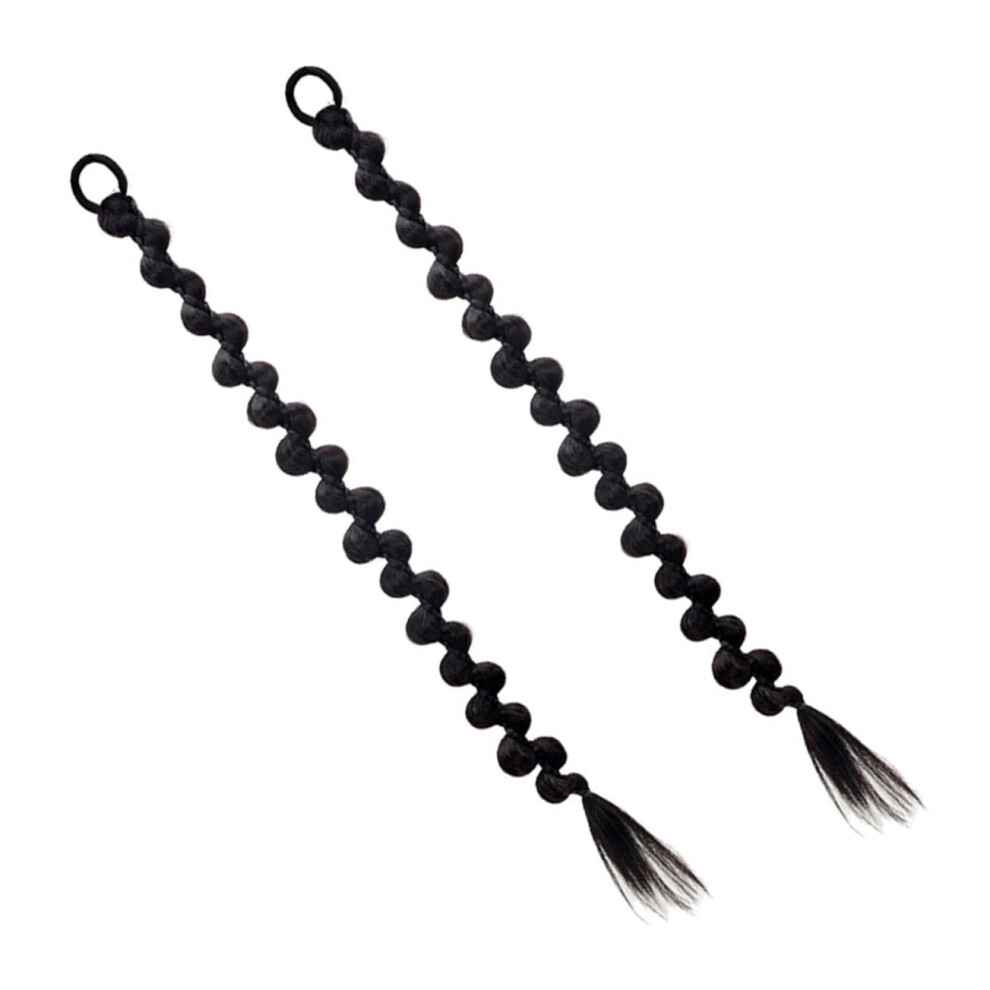 Braided Ponytail Hair Extension for Women, Synthetic Long Braid, Easy Wear, 2pcs Set