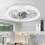 Ceiling Fan Light with Remote, 12 Inch E26 Socket LED Fixture, Dimmable 3Color Quiet Motor 1