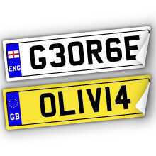 2x Kids Number Plates for Ride on and Kids Electric Car  Self Adhesive 140m