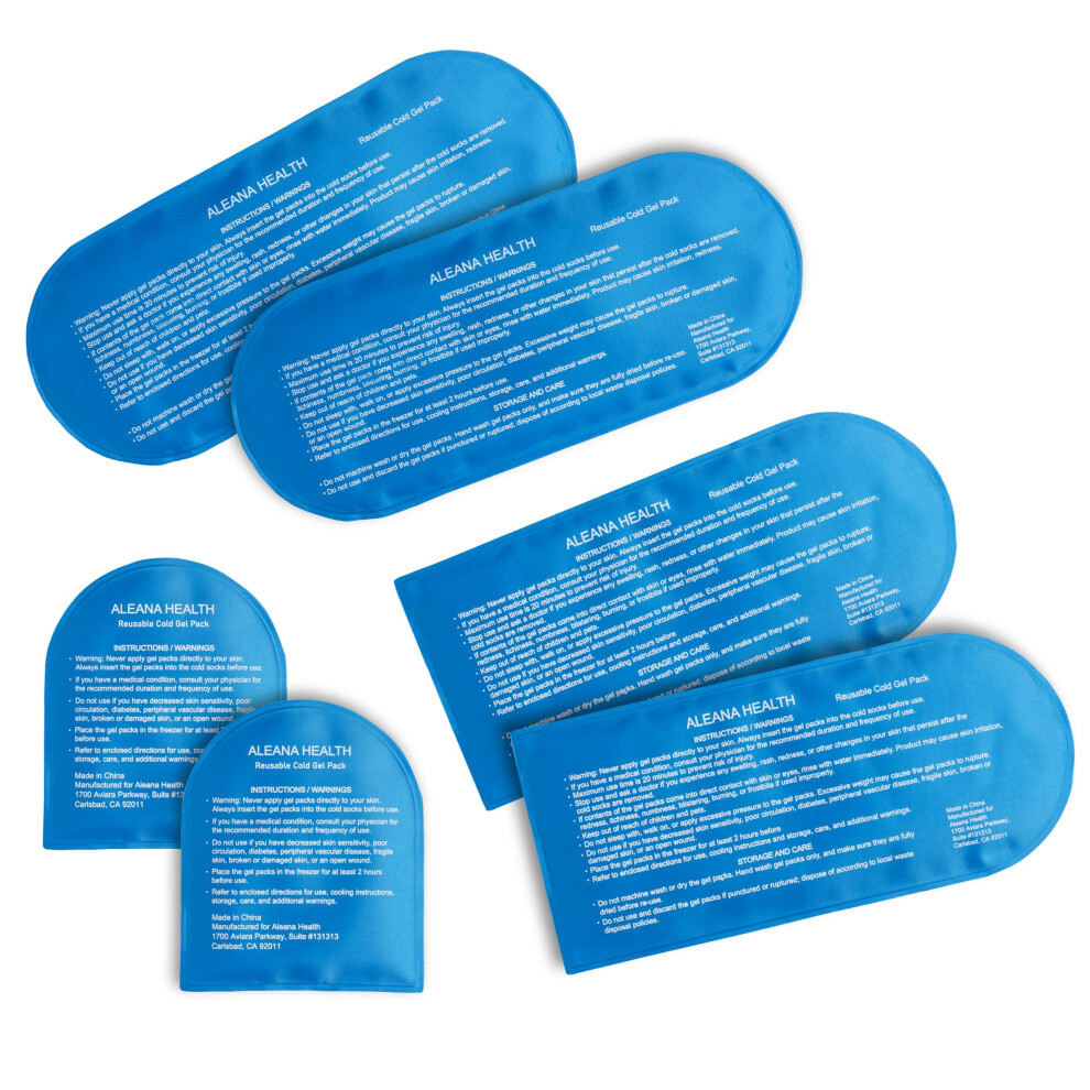 Small Medium Reusable Gel Ice Packs for Injuries and Cold Therapy Pain Relief
