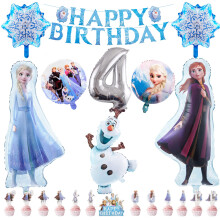 Yumcute Frozen 4th Frozen Party Decorations, Frozen Birthday Decorations, Happy Birthday Frozen Balloons, Frozen Birthday Banner, Frozen Cake Decorat