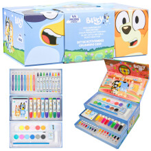 Bluey Art Set for Kids Colouring Pencils Paints Felt Tip Pens Crayons Stationery Crafts Girls Boys Art Supplies Preschool Travel 40 Plus Pcs Gift Set