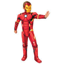Rubies 301737M Iron Man Deluxe Kids Fancy Dress, Boys, Multicolour, 9-10 Years Halloween, World Book Day