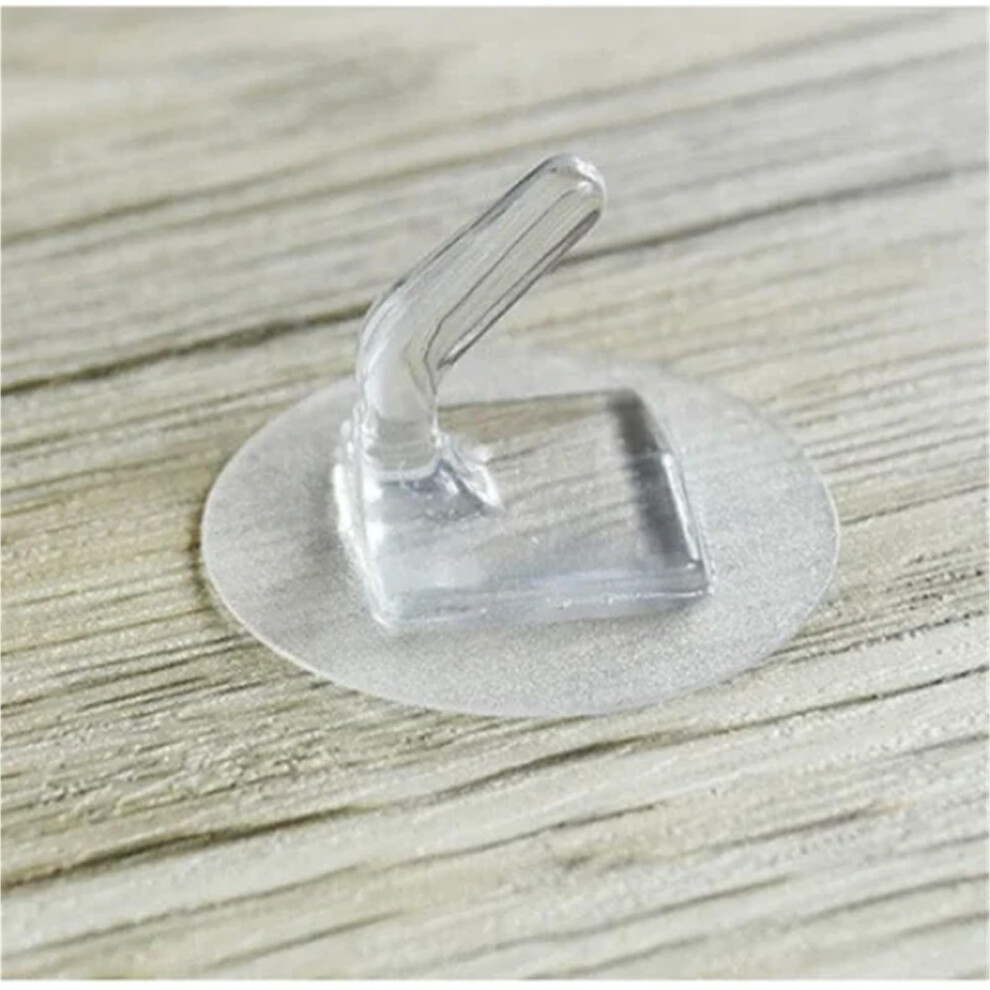 Adhesive Wall Hooks Transparent Waterproof Nodrill Strong Hold For Kitchen Bathroom 5Pcs 9070919982927