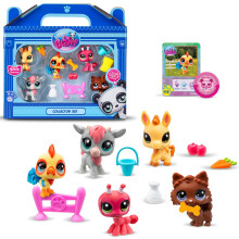 Littlest Pet Shop Collectors 5 Pack Barnyard | The Pack Contains 5 LPS Mini Pet Toys 7 Accessories 1 Collector Card And 1 Virtual Code | Collectable