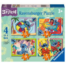 Ravensburger Disney Stitch Jigsaw Puzzles for Kids Age 3 Years Up - 4 in a Box (12, 16, 20, 24 Pieces) - Educational Toys and Games for Children
