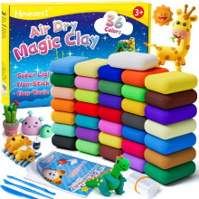 Air Dry Clay, 36 Colors Modelling Clay Kit for Kid, Ultra Light Non-Toxic Air Drying Clay, with Tools & Guidebook, Arts and Crafts Kits for Kids Boys